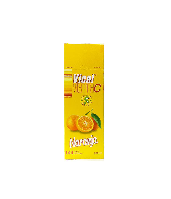 VITAMINA C VICAL NARANJA 500 MG CAJA X 144 TABLETAS MASTICABLES